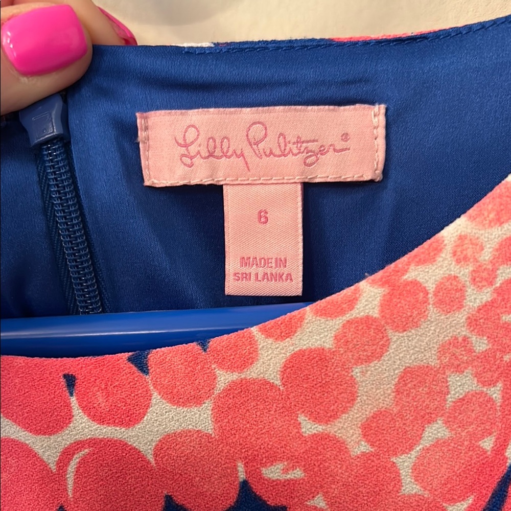 Lilly Pulitzer Donna Romper size 6 Ikat blue - Picture 2 of 3
